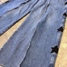画像6: 【Wiz&Witch】"UNITED" SIDE STARS TWINS WIDE DENIM PANTS / W31 (6)