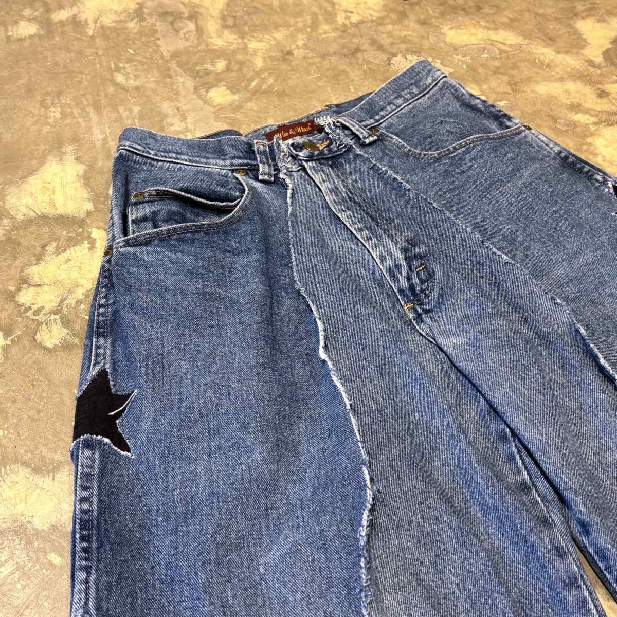 画像3: 【Wiz&Witch】"UNITED" SIDE STARS TWINS WIDE DENIM PANTS / W31 (3)