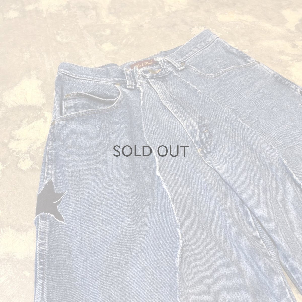 画像3: 【Wiz&Witch】"UNITED" SIDE STARS TWINS WIDE DENIM PANTS / W31 (3)