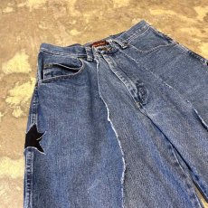画像3: 【Wiz&Witch】"UNITED" SIDE STARS TWINS WIDE DENIM PANTS / W31 (3)