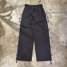 画像2: 【WONDERGROUND】SIDE COLOR LACE UP WIDE NYLON PANTS / GREY / OS (2)