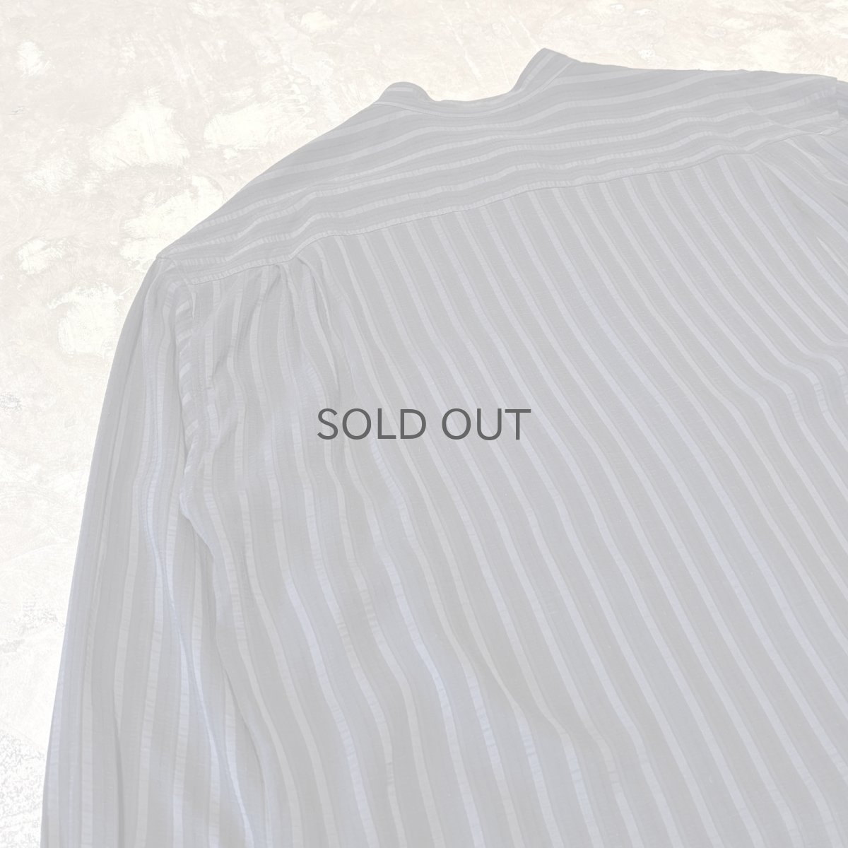 画像9: ALL OVER STRIPE PATTERN BAND COLLAR L/S SHIRT / Mens XL (9)