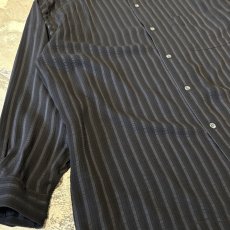 画像5: ALL OVER STRIPE PATTERN BAND COLLAR L/S SHIRT / Mens XL (5)