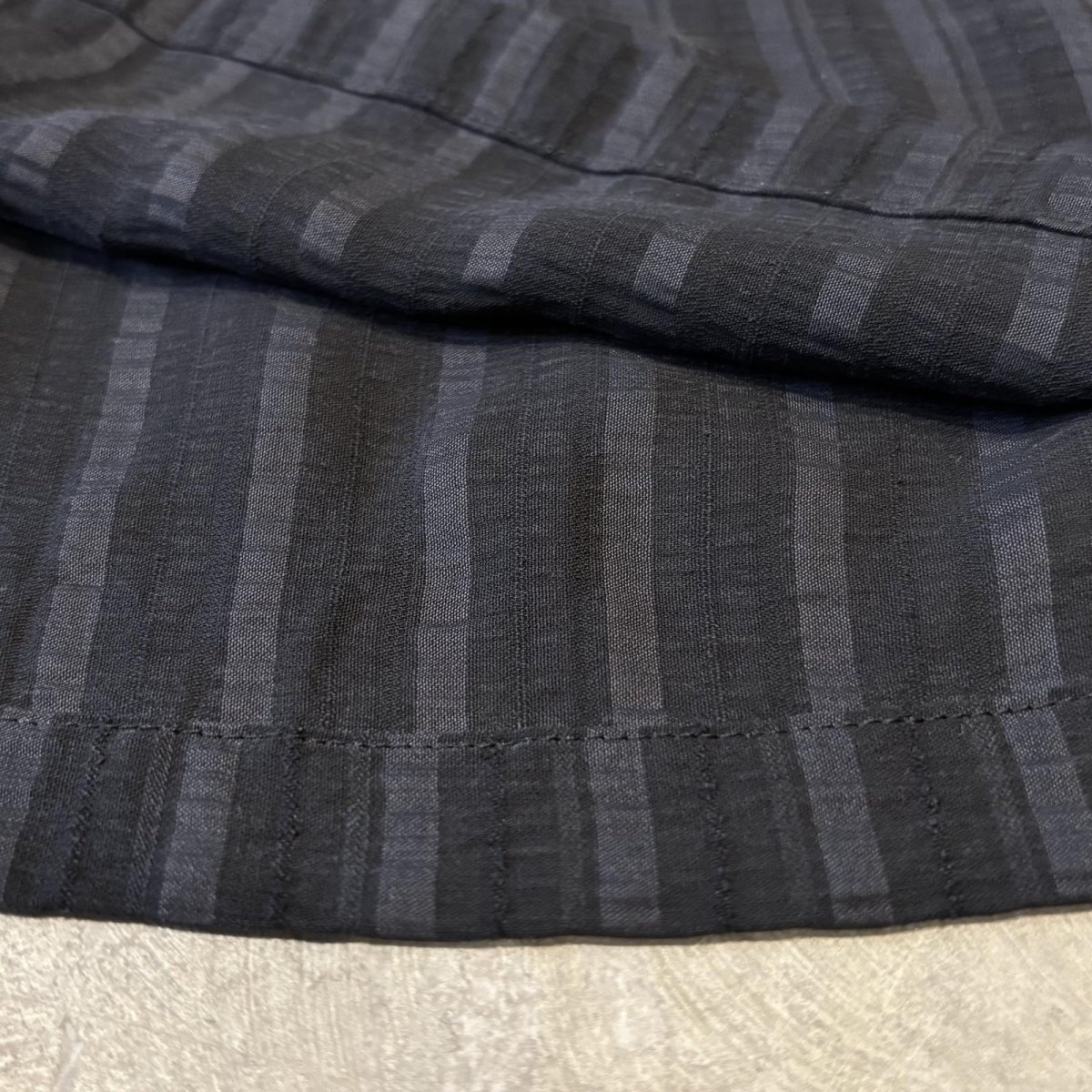 画像8: ALL OVER STRIPE PATTERN BAND COLLAR L/S SHIRT / Mens XL (8)