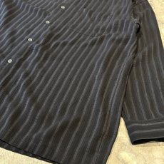 画像6: ALL OVER STRIPE PATTERN BAND COLLAR L/S SHIRT / Mens XL (6)