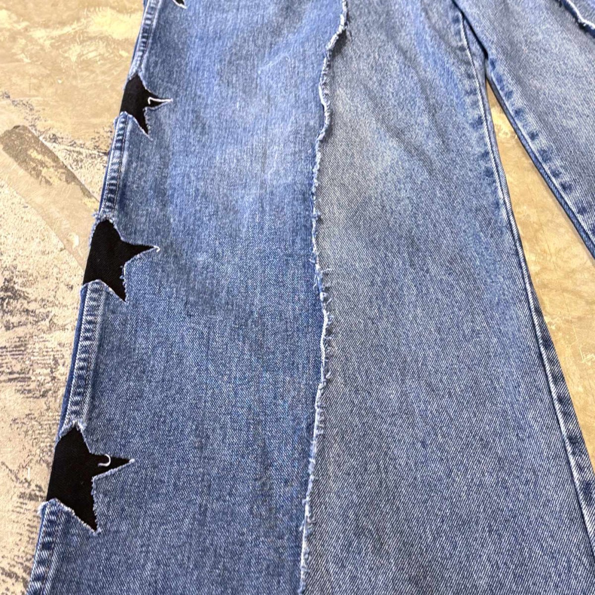 画像7: 【Wiz&Witch】"UNITED" SIDE STARS TWINS WIDE DENIM PANTS / W31 (7)
