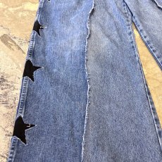 画像7: 【Wiz&Witch】"UNITED" SIDE STARS TWINS WIDE DENIM PANTS / W31 (7)