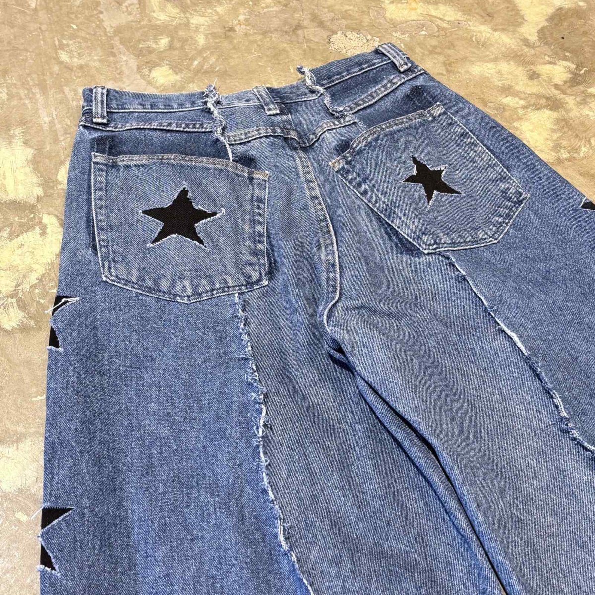 画像9: 【Wiz&Witch】"UNITED" SIDE STARS TWINS WIDE DENIM PANTS / W31 (9)