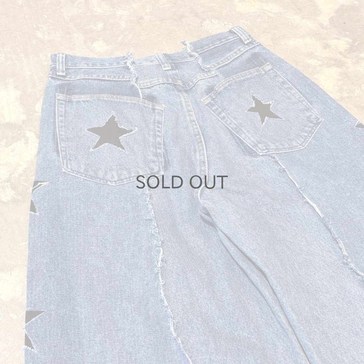 画像9: 【Wiz&Witch】"UNITED" SIDE STARS TWINS WIDE DENIM PANTS / W31 (9)