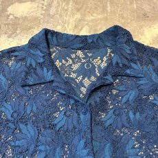 画像10: ALL OVER BOTANICAL PATTERN LACE UP L/S SHIRT / Mens M~L (10)