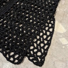 画像10: LAME MIX BAND COLLAR MESH KNIT VEST / Mens M~L (10)