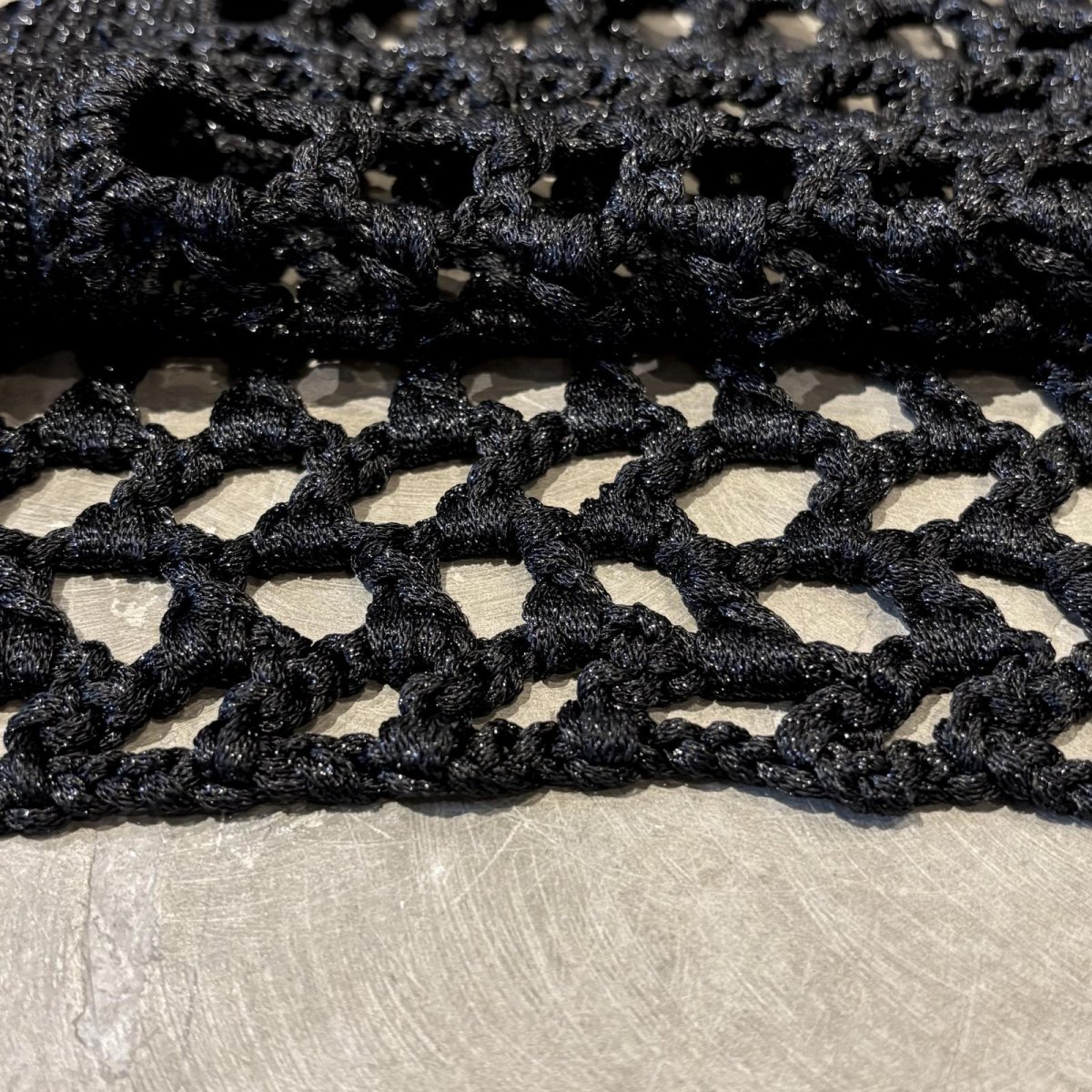 画像7: LAME MIX BAND COLLAR MESH KNIT VEST / Mens M~L (7)