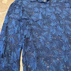 画像5: ALL OVER BOTANICAL PATTERN LACE UP L/S SHIRT / Mens M~L (5)
