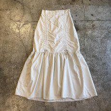 画像1: FRONT DRAW CORD DESIGN TIERED MERMAID SKIRT / W25~W28 (1)