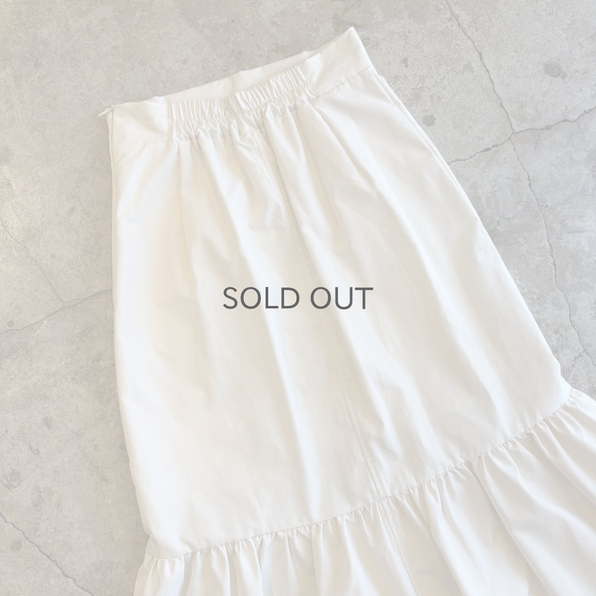 画像10: FRONT DRAW CORD DESIGN TIERED MERMAID SKIRT / W25~W28 (10)