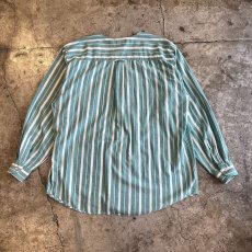 画像2: V NECK ONE POCKET DESIGN STRIPE PATTERN L/S SHIRT / Ladies XL (2)