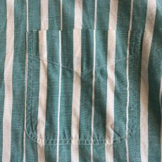 画像11: V NECK ONE POCKET DESIGN STRIPE PATTERN L/S SHIRT / Ladies XL (11)