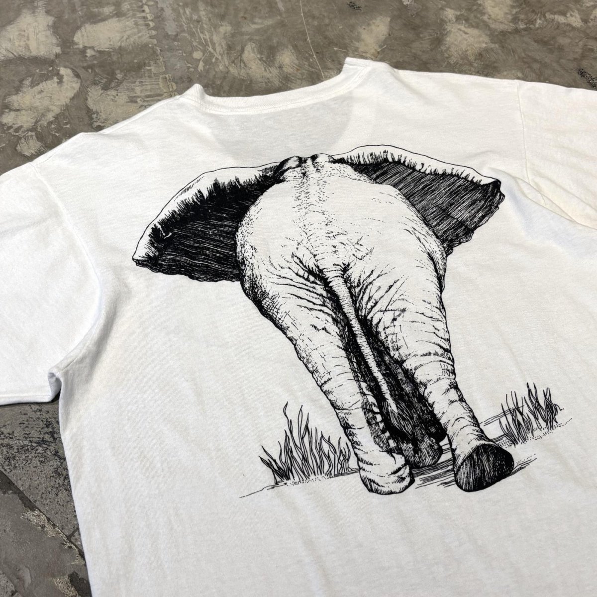 画像9: 90's BOTH SIDE ELEPHANT PRINTED S/S TEE / Mens XL (9)