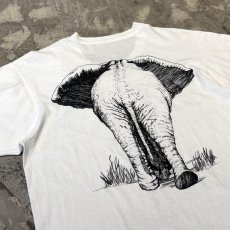 画像9: 90's BOTH SIDE ELEPHANT PRINTED S/S TEE / Mens XL (9)