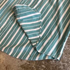 画像5: V NECK ONE POCKET DESIGN STRIPE PATTERN L/S SHIRT / Ladies XL (5)