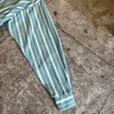 画像7: V NECK ONE POCKET DESIGN STRIPE PATTERN L/S SHIRT / Ladies XL (7)