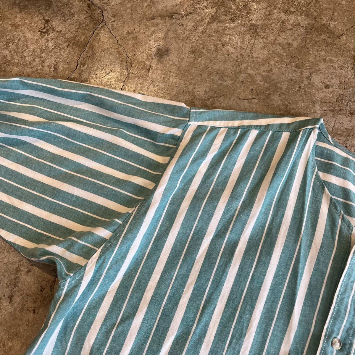 画像10: V NECK ONE POCKET DESIGN STRIPE PATTERN L/S SHIRT / Ladies XL (10)