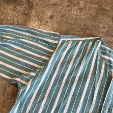 画像10: V NECK ONE POCKET DESIGN STRIPE PATTERN L/S SHIRT / Ladies XL (10)