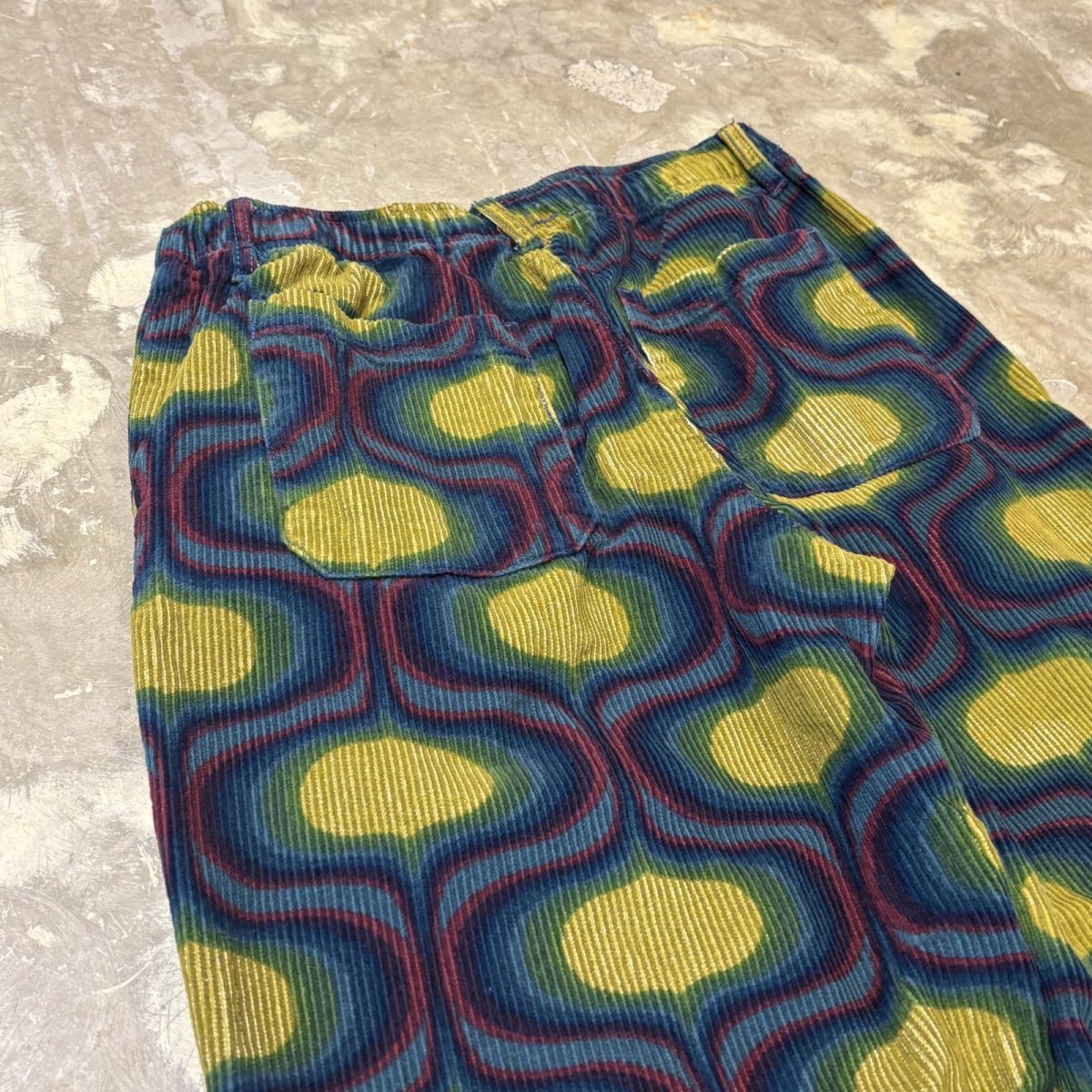 画像9: ALL OVER PATTERN CORDUROY STRAIGHT PANTS / ~W36 (9)