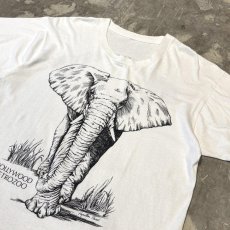 画像4: 90's BOTH SIDE ELEPHANT PRINTED S/S TEE / Mens XL (4)