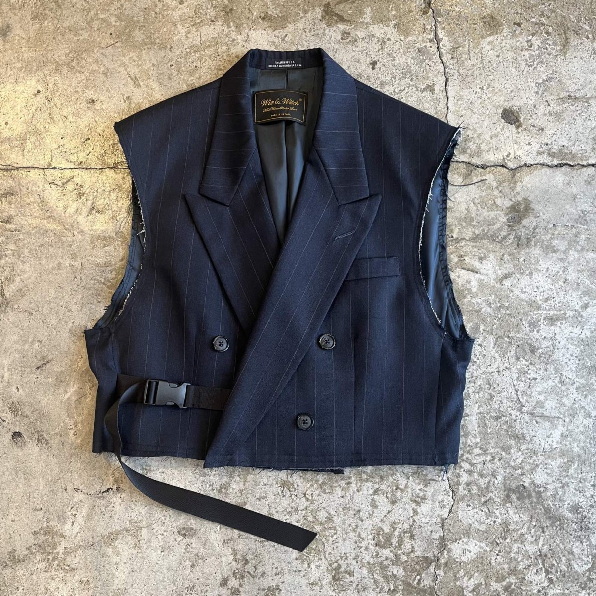 画像1: 【Wiz&Witch】"OUT STITCH" DOUBLE TAILOR WRAP VEST / OS (1)