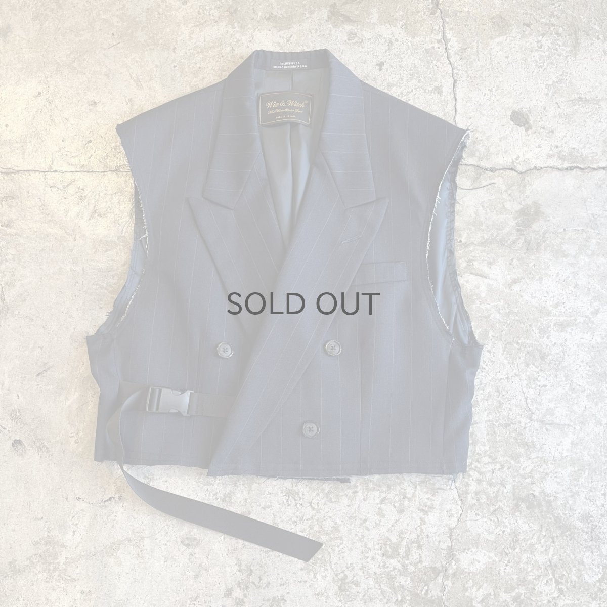 画像1: 【Wiz&Witch】"OUT STITCH" DOUBLE TAILOR WRAP VEST / OS (1)
