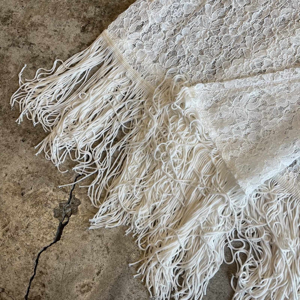 画像5: DOWN FRINGE DESIGN LACE CARDIGAN / Ladies M(L) (5)