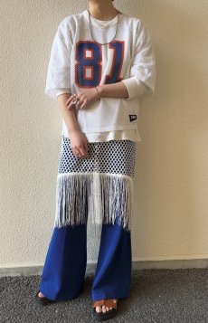 画像11: COBALT BLUE COLOR MESH WIDE DESIGN PANTS / W27~W36(11) (11)