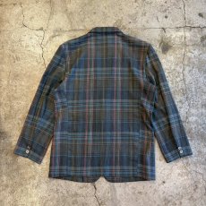 画像2: COLOR CHECK ALL OVER PATTERN LIGHT DESIGN JACKET / Ladies L (2)