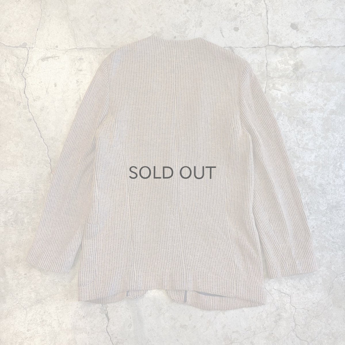 画像2: NO COLLAR DESIGN MESH TAILORED JACKET / Ladies L (2)