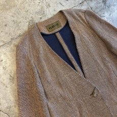 画像3: NO COLLAR DESIGN MESH TAILORED JACKET / Ladies L (3)
