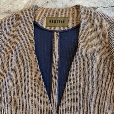 画像6: NO COLLAR DESIGN MESH TAILORED JACKET / Ladies L (6)