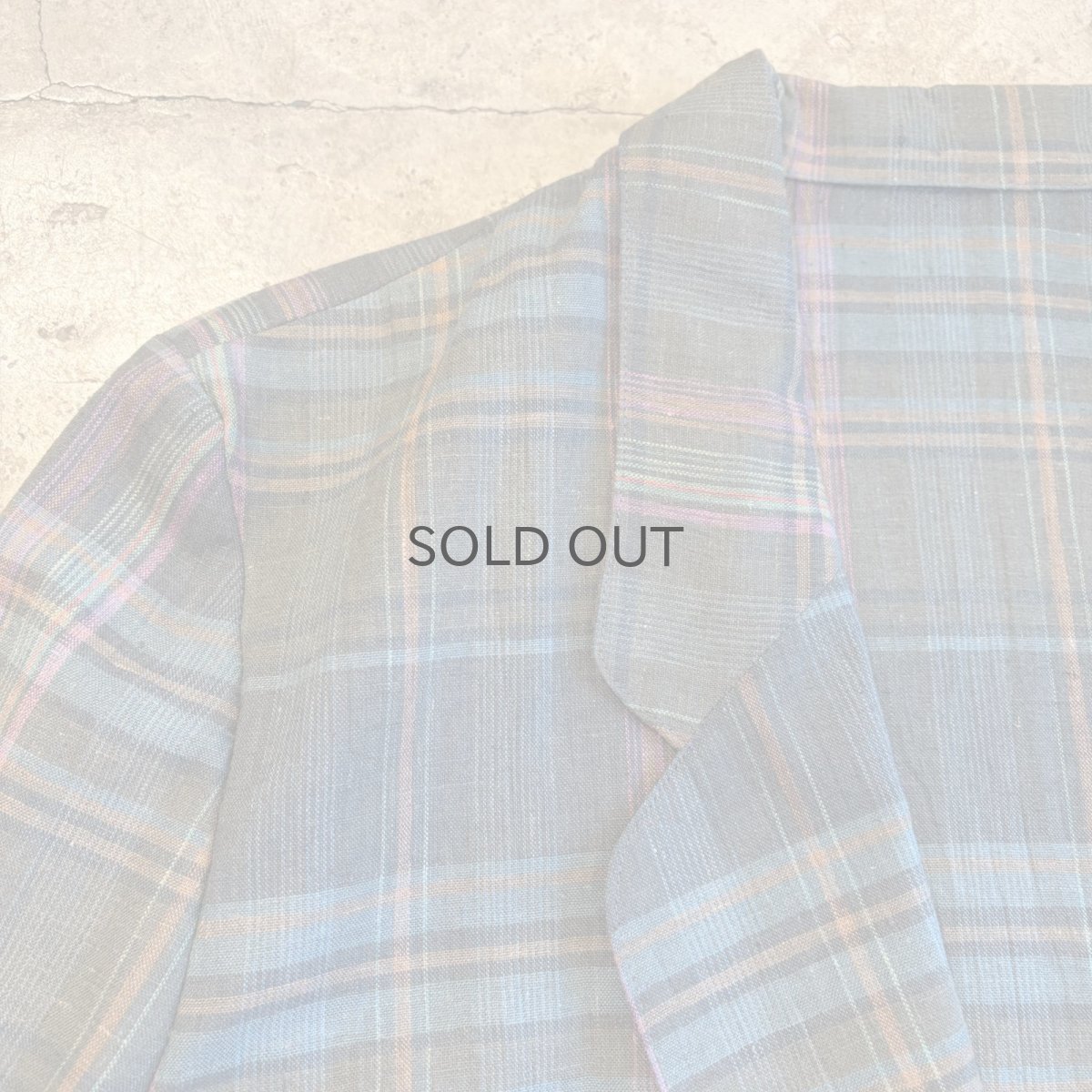画像6: COLOR CHECK ALL OVER PATTERN LIGHT DESIGN JACKET / Ladies L (6)