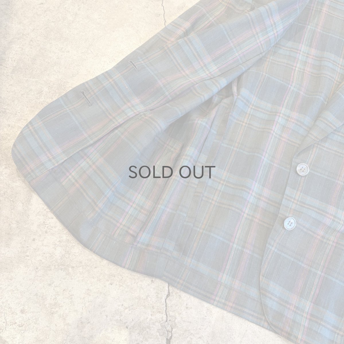 画像8: COLOR CHECK ALL OVER PATTERN LIGHT DESIGN JACKET / Ladies L (8)