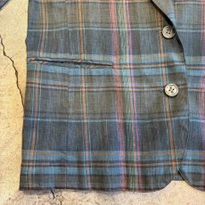 画像5: COLOR CHECK ALL OVER PATTERN LIGHT DESIGN JACKET / Ladies L (5)
