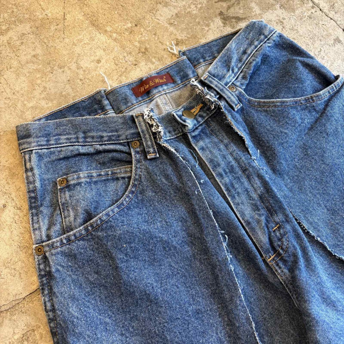 画像3: 【Wiz&Witch】"UNITED" TWINS WIDE DENIM PANTS / W29 (3)