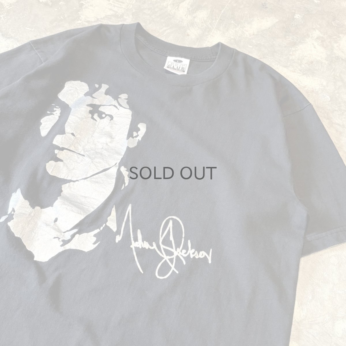 画像4: "MICHAEL JACKSON" FRONT SILVER PRINTED S/S TEE / Mens L / MADE IN USA (4)