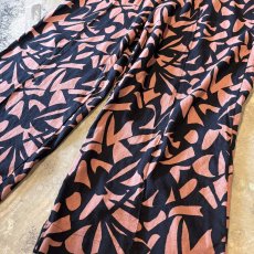 画像6: ALL OVER ARTISTIC PATTERN WIDE SILHOUETTE PANTS / FREE (6)