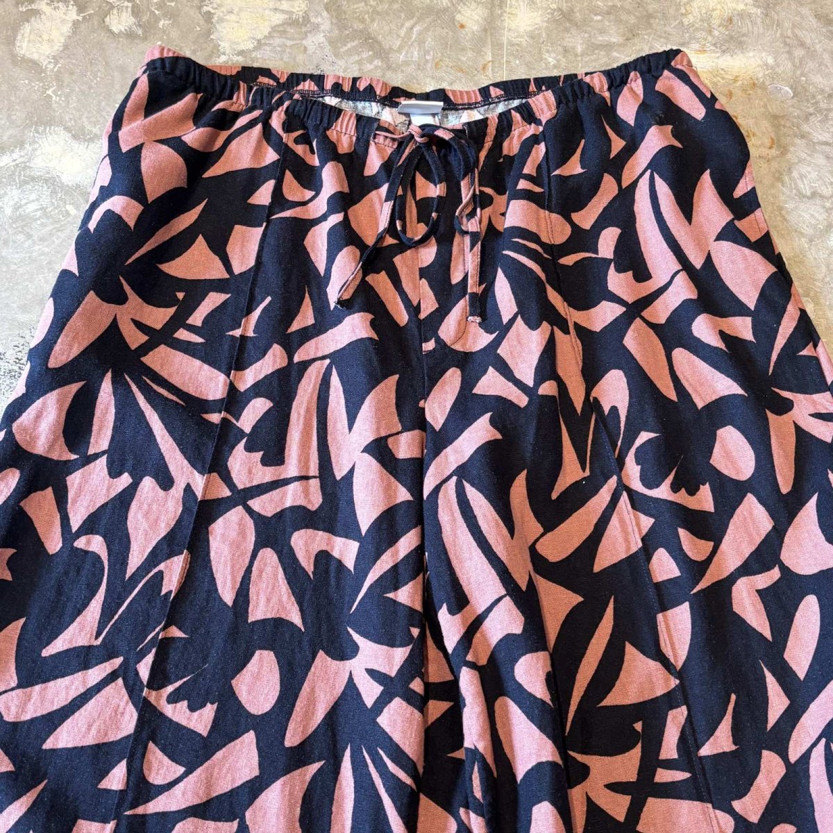 画像10: ALL OVER ARTISTIC PATTERN WIDE SILHOUETTE PANTS / FREE (10)