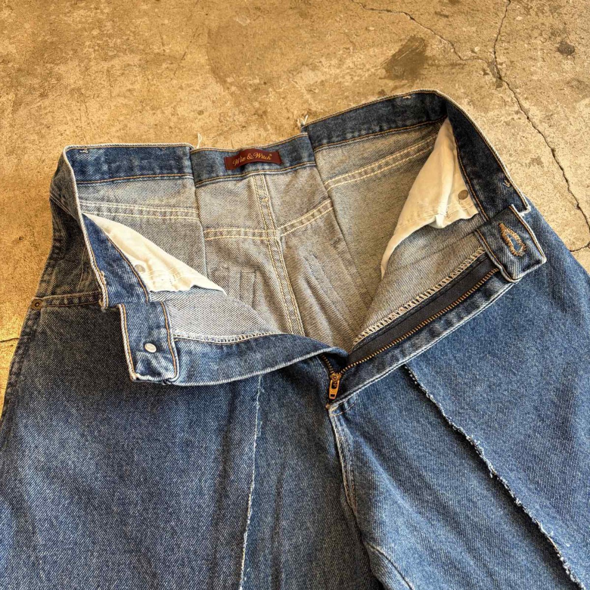 画像7: 【Wiz&Witch】"UNITED" TWINS WIDE DENIM PANTS / W29 (7)