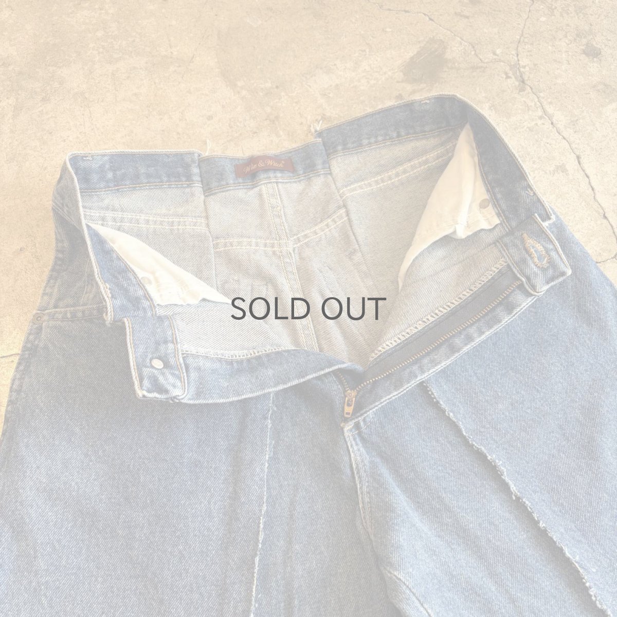画像7: 【Wiz&Witch】"UNITED" TWINS WIDE DENIM PANTS / W29 (7)
