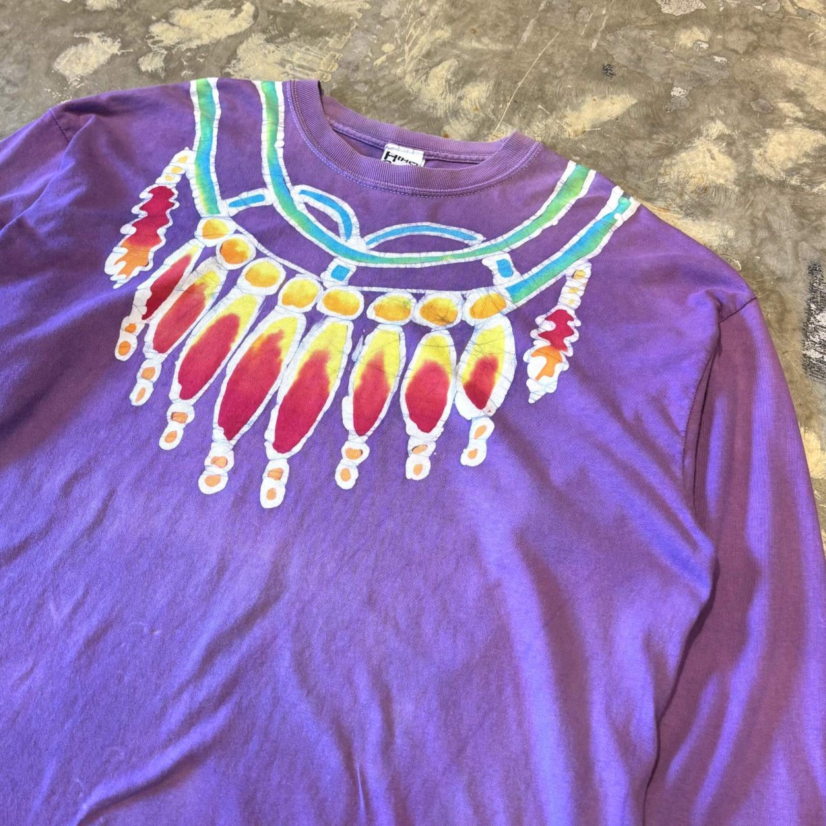 画像4: NATVE GRAPHIC HANDMADE L/S TEE / Mens XXL / MADE IN USA (4)