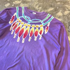 画像4: NATVE GRAPHIC HANDMADE L/S TEE / Mens XXL / MADE IN USA (4)
