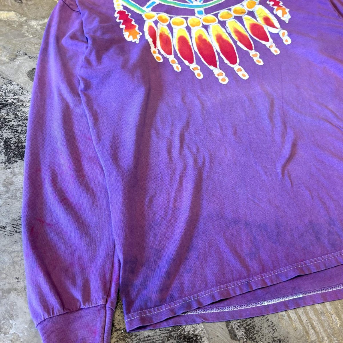 画像5: NATVE GRAPHIC HANDMADE L/S TEE / Mens XXL / MADE IN USA (5)