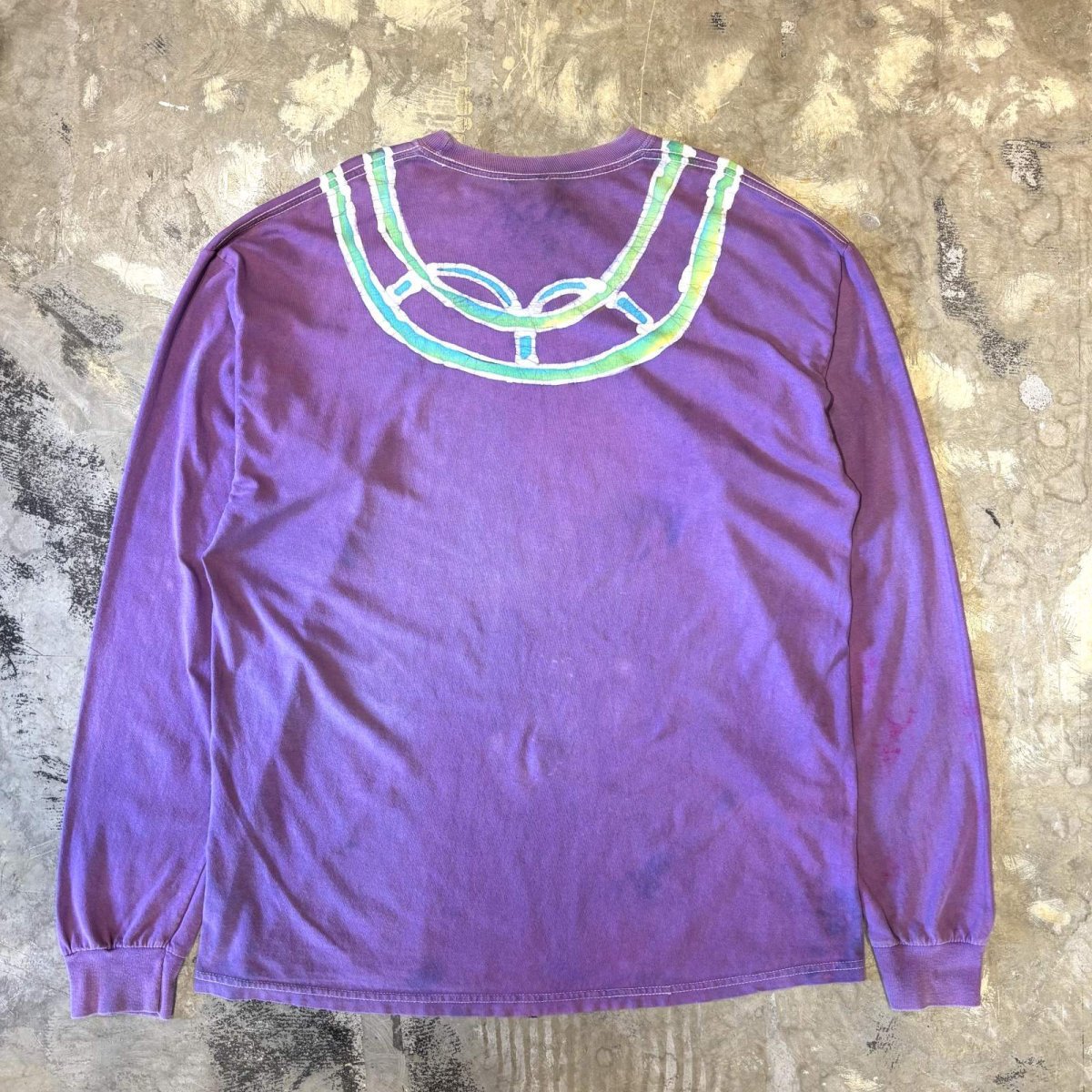 画像2: NATVE GRAPHIC HANDMADE L/S TEE / Mens XXL / MADE IN USA (2)